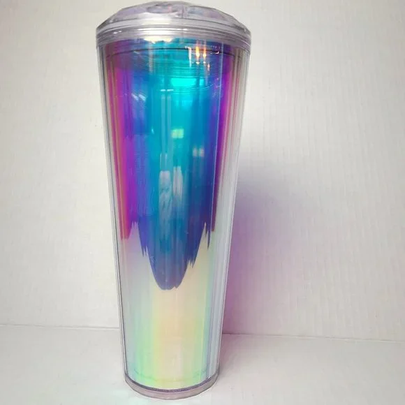 Starbucks Limited Edition Iridescent Diamond Rainbow Domed Tumbler Summer 2020 - Picture 4 of 10